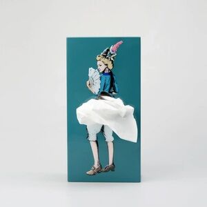 Marie Antoinette Teal Tissue Box Holder